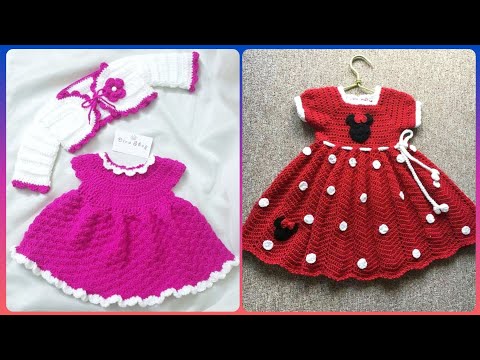 Hermosos patrones de vestidos de bebé tejidos a crochet hechos a mano