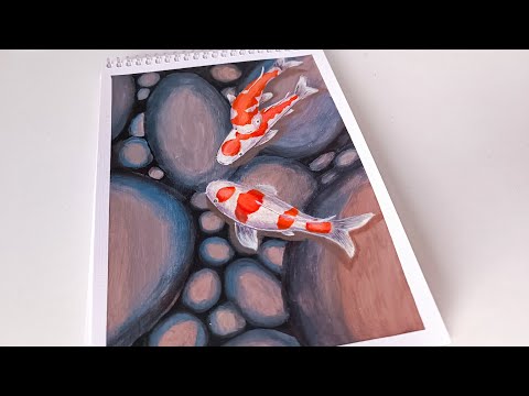 How to Paint Red Beta Fish in Acrylics