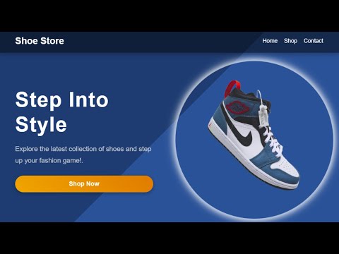 Build A Responsive Shoe Website with HTML &  CSS