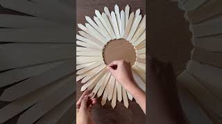 DIY wall decor with ice-cream stick/Popsicle stick crafts #shorts #homedecor #walldecor #diy #shorts