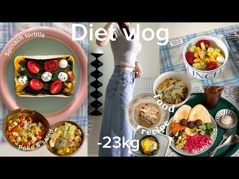 Sub)-Diet vlog after 23kg loss. Healthy diet and exercise routine in week 10. productive vlog