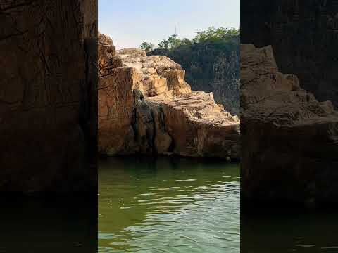 Boating through the marble rocks #dhuandhar #jabalpur #madhyapradesh #nature