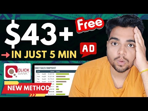 How I Made $43 In 5 Min Using Affiliate Marketing | ClickBank 100% Free Ads Method | 2024 | In Hindi