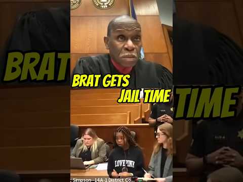 ENTITLED BRAT SENT TO JAIL #judgesimpson #court #cases