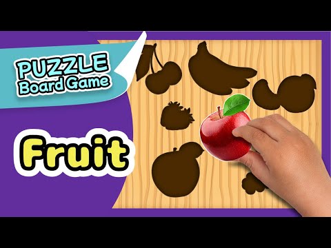 Fruit | Puzzle Board Game with Flashcards for Kids | Made by Redcat Reading