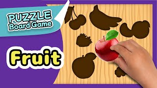 Fruit | Puzzle Board Game with Flashcards for Kids | Made by Redcat Reading