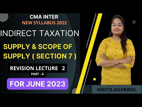 CMA INTER - SUPPLY AND SCOPE OF SUPPLY || REVISION LECTURE . 2 ( PART-A ) || VISION CMA