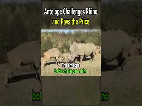 Antelope Challenges Rhino and Pays the Price