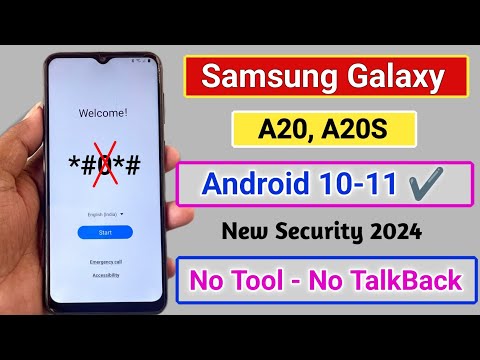 Without PC - Samsung A20/A20S FRP Bypass 2024 Android 10/11 Update || Talkback Not Working