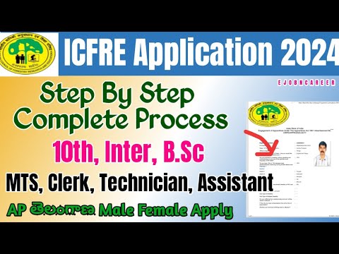 ICFRE IFGTB Apply Online 2024 Telugu|ICFRE MTS LDC Technician Technical Assistant Application 2024