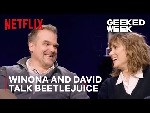 Stranger Things 4 | Winona and David Talk Beetlejuice | Netflix Geeked Week