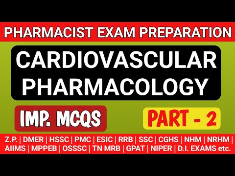 DMER Pharmacist exam questions | Cardiovascular Pharmacology MCQS | Pharmacist exam preparation