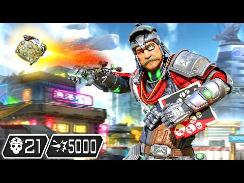 FUSE 21 KILLS & 5000 DAMAGE ABSOLUTELY INSANE (Apex Legends Gameplay)