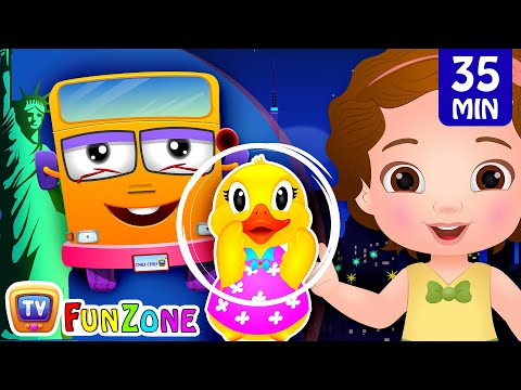 Wheels On The Bus - New York City + More ChuChu TV Funzone Nursery Rhymes & Toddler Video