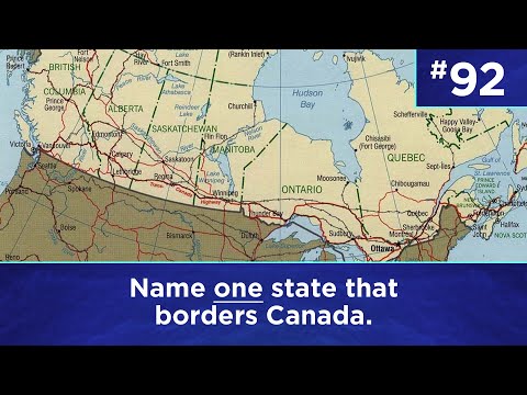 Q92: Name one state that borders Canada.