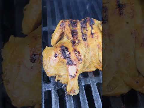 Grilled LemonGrass Cornish hen ASMR #shorts #foodvlog #bbq