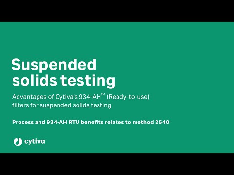 Water quality testing: Suspended solids - Cytiva