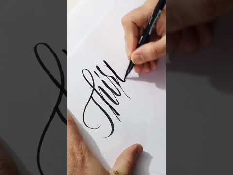 Can you read BRUSHPEN CALLIGRAPHY?? MATTIA BONORA CALLIGRAPHY #calligaphy #brushpen