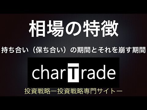 [動画で解説] 相場の特徴ー持ち合い（保ち合い）の期間とそれを崩す期間ーcharTrade（トレード手法）