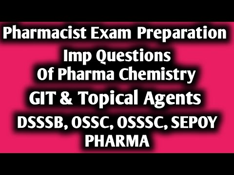 Pharmacist Exam preparation | GIT & Topical Agents | Pharma Chemistry @pharmamcq #dsssb #osssc