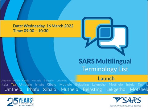 SARS Multilingual Terminology list launch