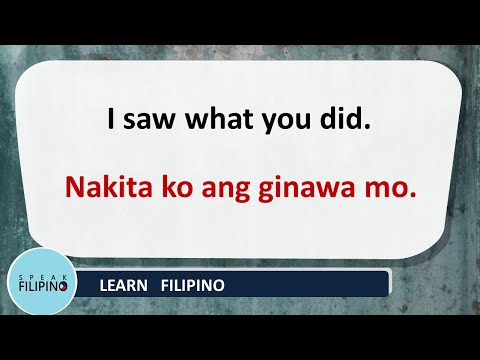 Useful Filipino Phrases using "WHAT"