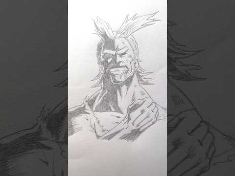 Drawing All Might | My Hero Academia #myheroacademia #anime #shorts #art