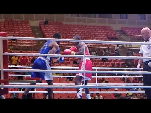 AFRICA CHAMP' 'BLACK SKIN' Wasswa Ssali Defeats DR.Congo's Idris Kitangila To Reach Finals.