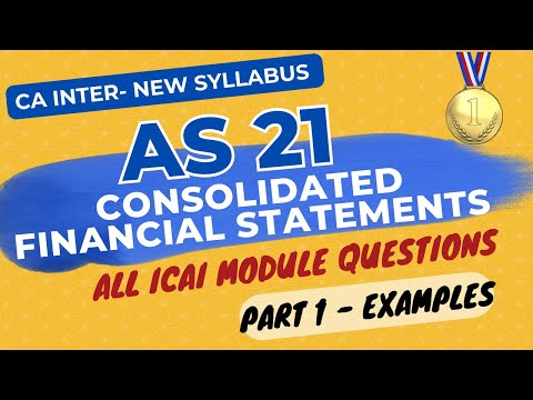 Consolidated Financial Statements in ENGLISH | ICAI Questions -  Part 1 | CA INTER Accounts