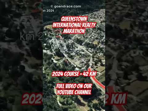 Queenstown International Realty Marathon 2024: fly over the marathon course! Video of the race path.