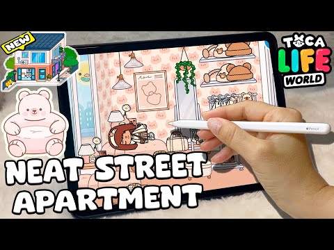 ✨Neat Street Apartment Idea🐻Aesthetic Toca Boca | Design Toca Life World | Handcam Ipad✍Apple Pencil