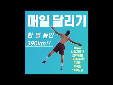 매일 달리기 도전 누적거리 390km?!