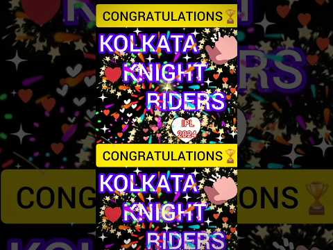 Congratulations KKR 👏👏👏 | IPL 2024🔥 | IPL Final KKR Vs SRH  | IPL 2024 FINAL | #shorts