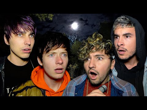 We Got CAUGHT Camping Overnight in Haunted Forest..