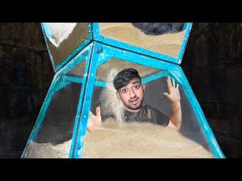 Trapped inside a giant sand watch