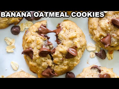 Easy BANANA OATMEAL COOKIES Recipe