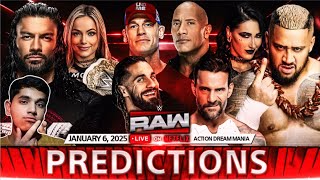 WWE RAW on Netflix Premiere Predictions | WWE RAW January 6, 2025 Match Card | Action Dream Mania