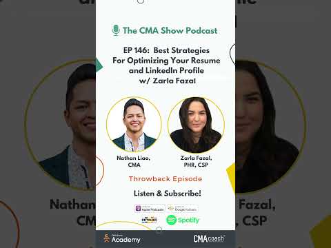 EP 146: [Interview] Best Strategies For Optimizing Your Resume and LinkedIn Profile w/ Zarla Fazal