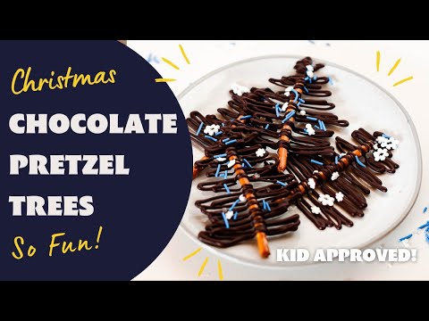 EASY NO BAKE CHOCOLATE PRETZEL TREES FOR CHRISTMAS | Holiday Treat For Kids!