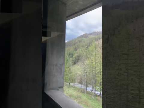 Passing through a tunnel with a  scenic view in Simplon, Switzerland!