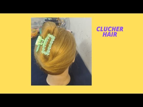 French Braid With Clucher|Best Clucher Hair style|Women Hair style|#hairbun #viralvideo #trending