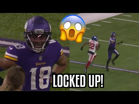 Justin Jefferson ‘FRUSTRATED’ Vs Adoree Jackson 🔥 (WR Vs CB) Giants Vs Vikings Wild Card highlights