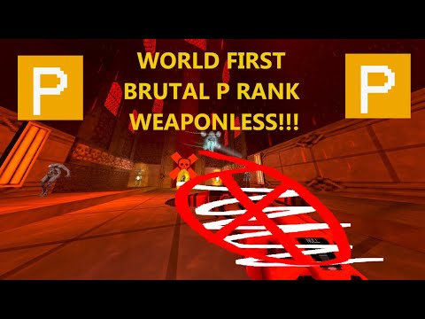 WORLD RECORD (BRUTAL!) WEAPONLESS P RANK OF P-2! ULTRAKILL SPEEDRUN