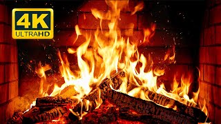 🔥 Cozy Fireplace 4K (12 HOURS). Fireplace with Crackling Fire Sounds. Crackling Fireplace 4K