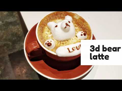 [3D latte art ] Brulee Latte with 3d bear by Relish The Moment cafe in Melaka