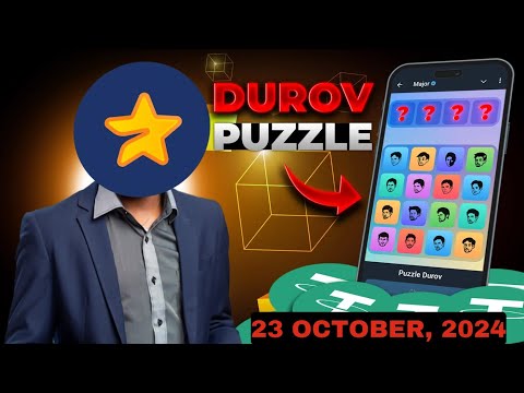 MAJOR PUZZLE DUROV 23 Oct, 2024 || How To Play and Today's Puzzle Codes