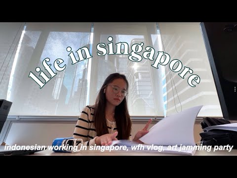 life in singapore | indonesian working in sg, work productivity, wfh vlog, art jamming party