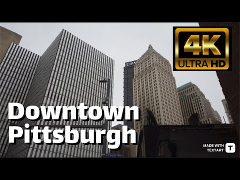 Walking in Downtown Pittsburgh to a Penguins Game - 4K HDR