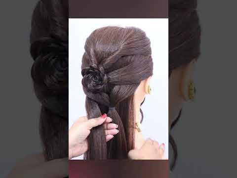 Quick Ponytail Hairstyle For Weeding & Party #hairstyle #ponytails #women #braids #hairbraid