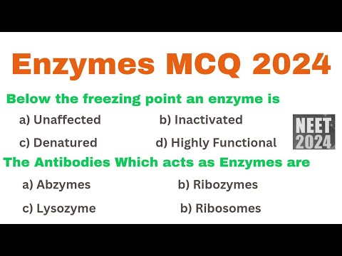 Enzymes MCQ 2024 | Most Important Biology MCQS | Biology MCQ for Competitive Exams